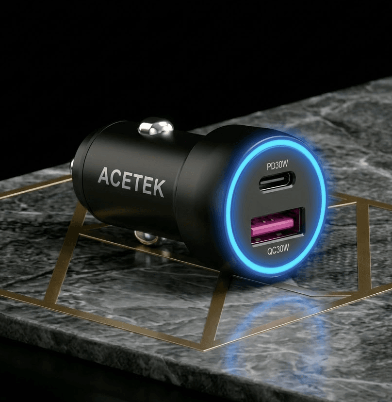 Acetek 60W Bil Snabbladdare