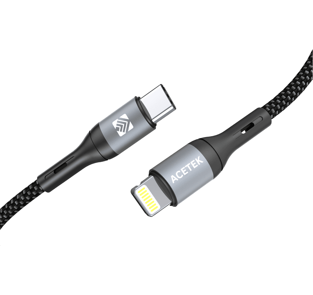 Acetek Nylon USB-C till Lightning Kabel